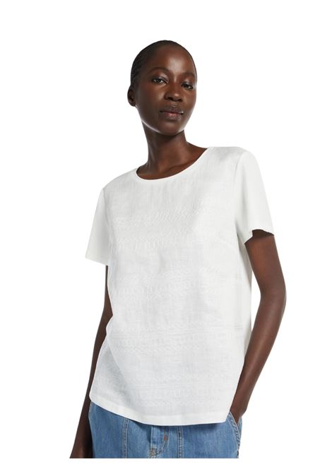 t-shirt in tela lavata di lino Weekend MAXMARA | BONDENO001